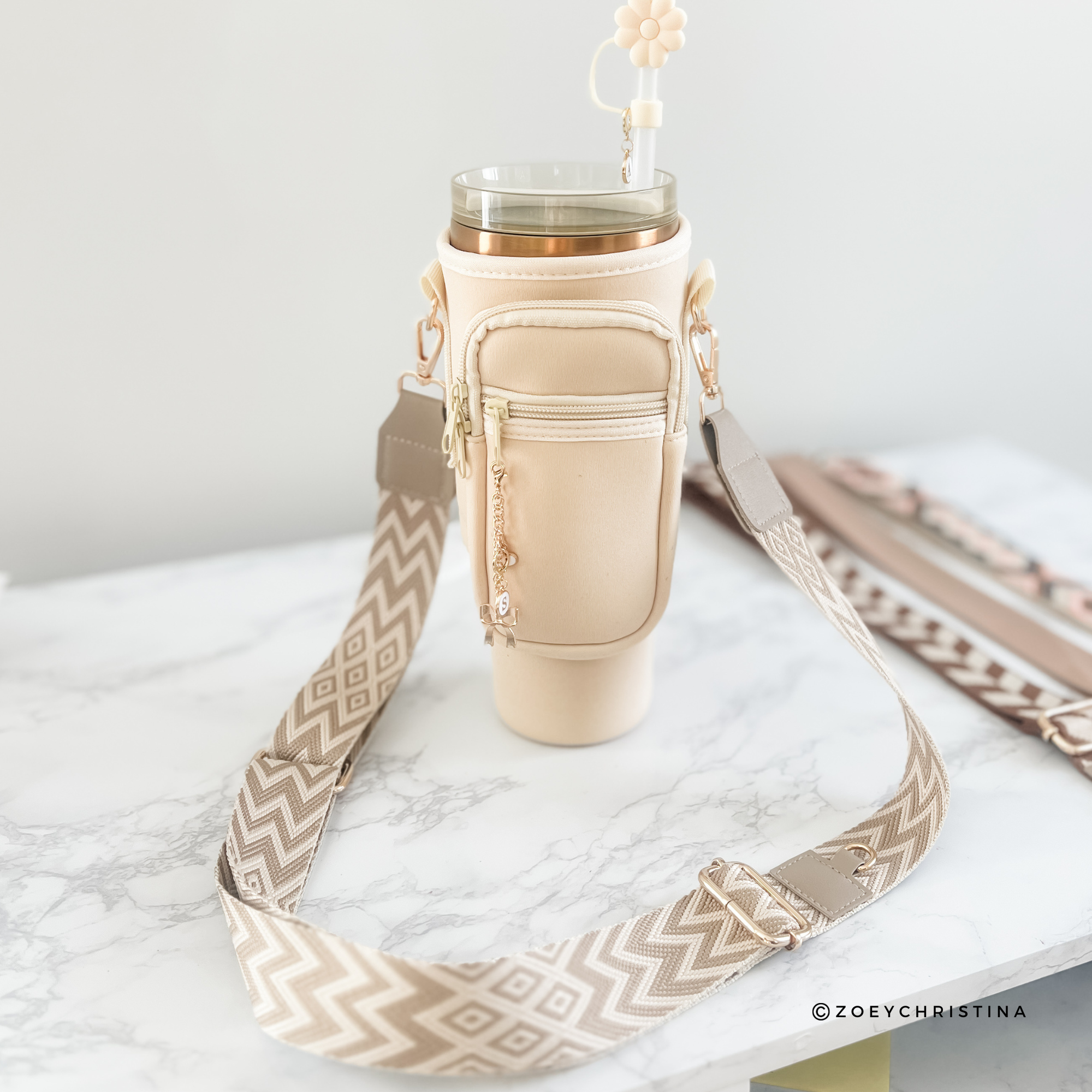 Zoey Christina - Wholesale Wallet - Unisex - Tumbler Carrier Crossbody Sling Bag – Interchangeable Strap7