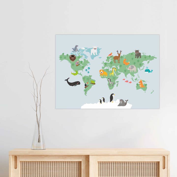 Världens djur affisch för wholesale av Happy Print Store
