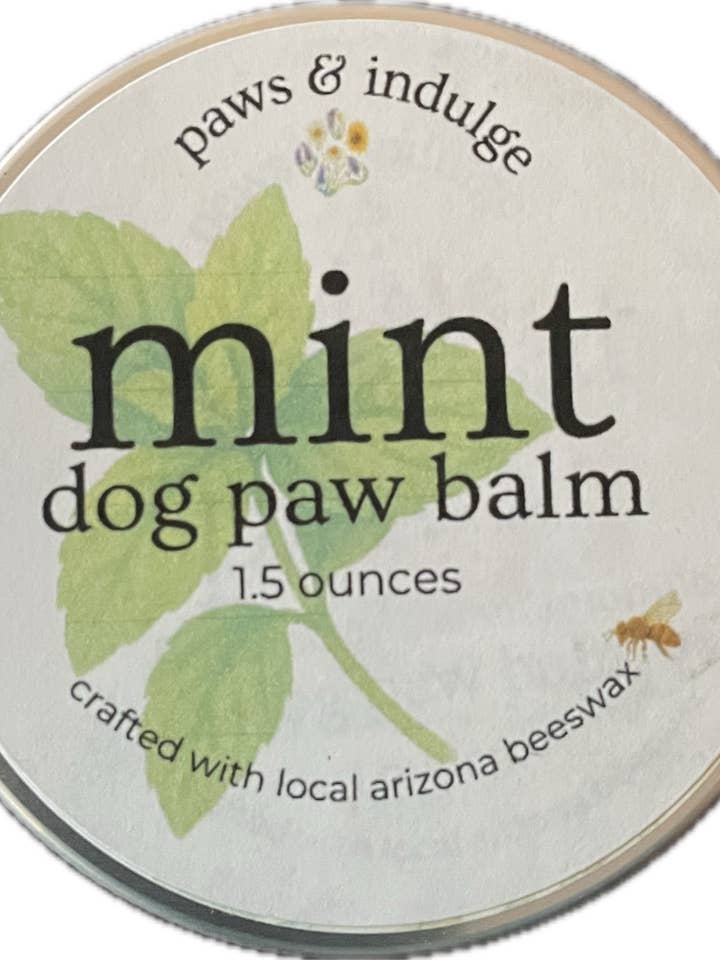 Mint Dog Paw Balm in Metal Tin for wholesale by Paws and Indulge