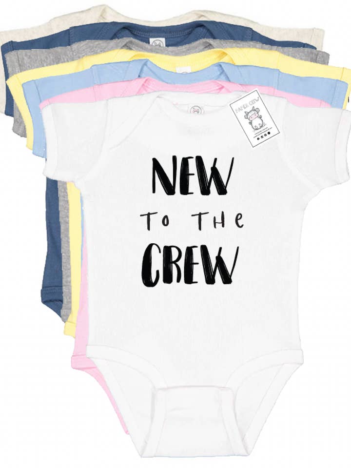 New Baby Graphic Cotton Bodysuit New To The Crew  for wholesale by Paper Cow LLC