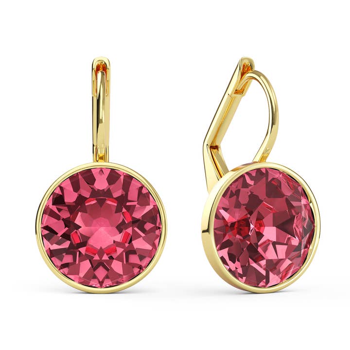 Bella vergoldete Ohrhänger mit 4 Karat Rosenkristallen für den Großhandel von My Jewellery Story