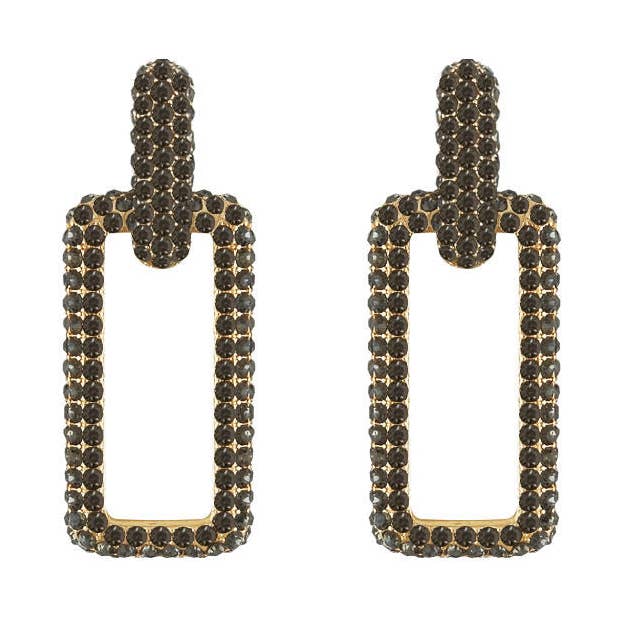 Chain Link Hoops - Grafiet kristal voor wholesale door QuayL Designs