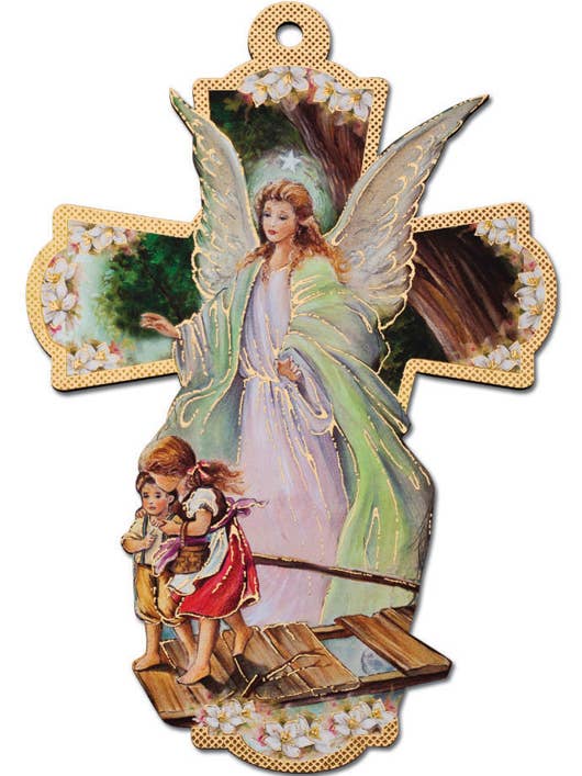 8 1/4" Plakett-Kors/G. Ängel för wholesale av H.J. SHERMAN COMPANY, INC.