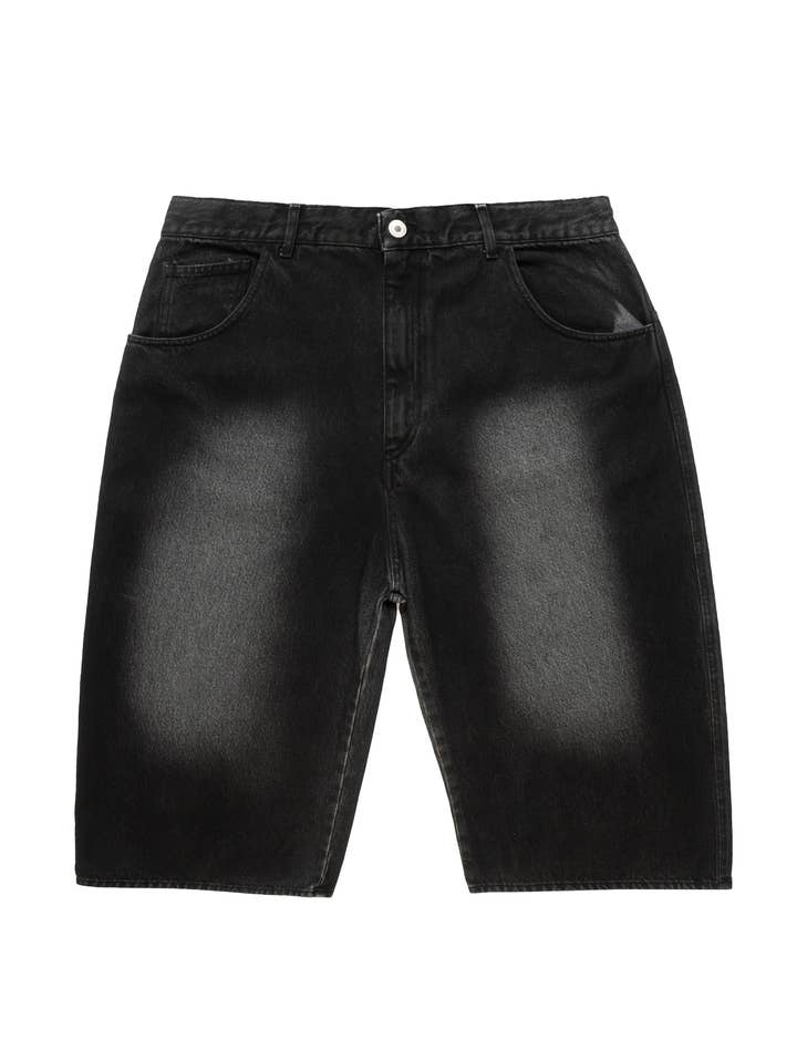Short en jean noir pour la vente par Blowhammer