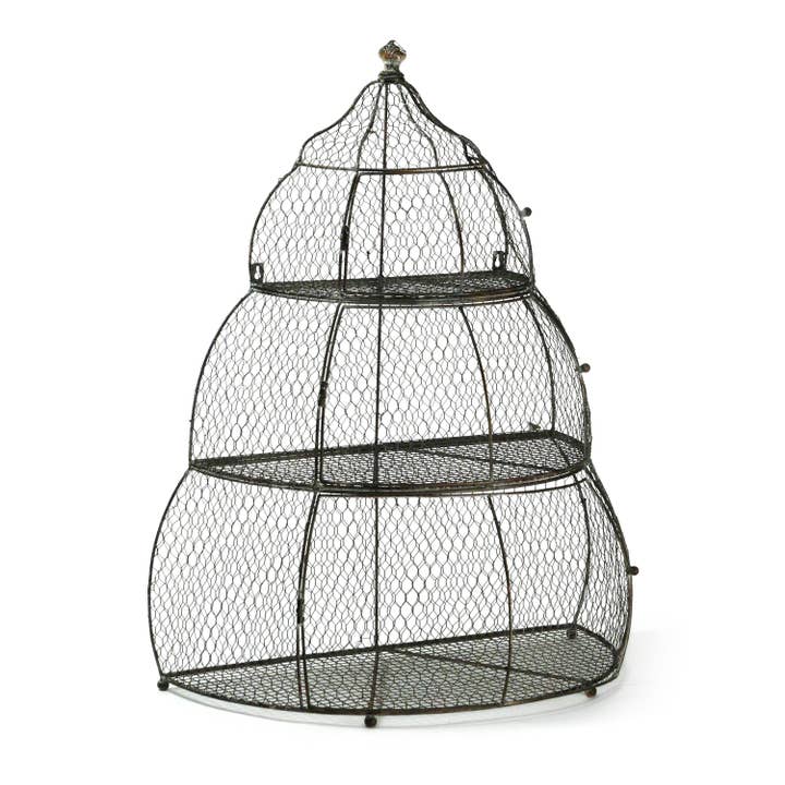 Antique Grey Iron Birdcage for wholesale on Faire1