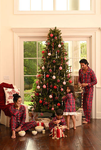 Sugar Bee Clothing - Wholesale Sleepwear Set - Kids - Christmas 2025 Pajamas- Button Down - Tartan 1