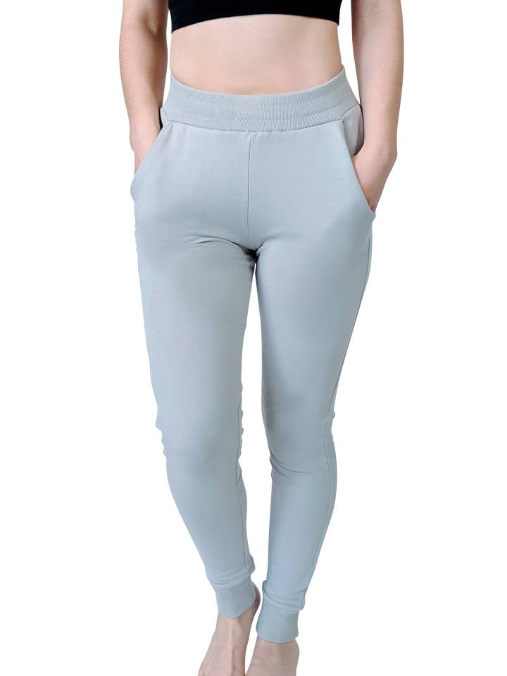 Pantalones deportivos de algodón suave con bolsillos para venta al por mayor de Jacarandá