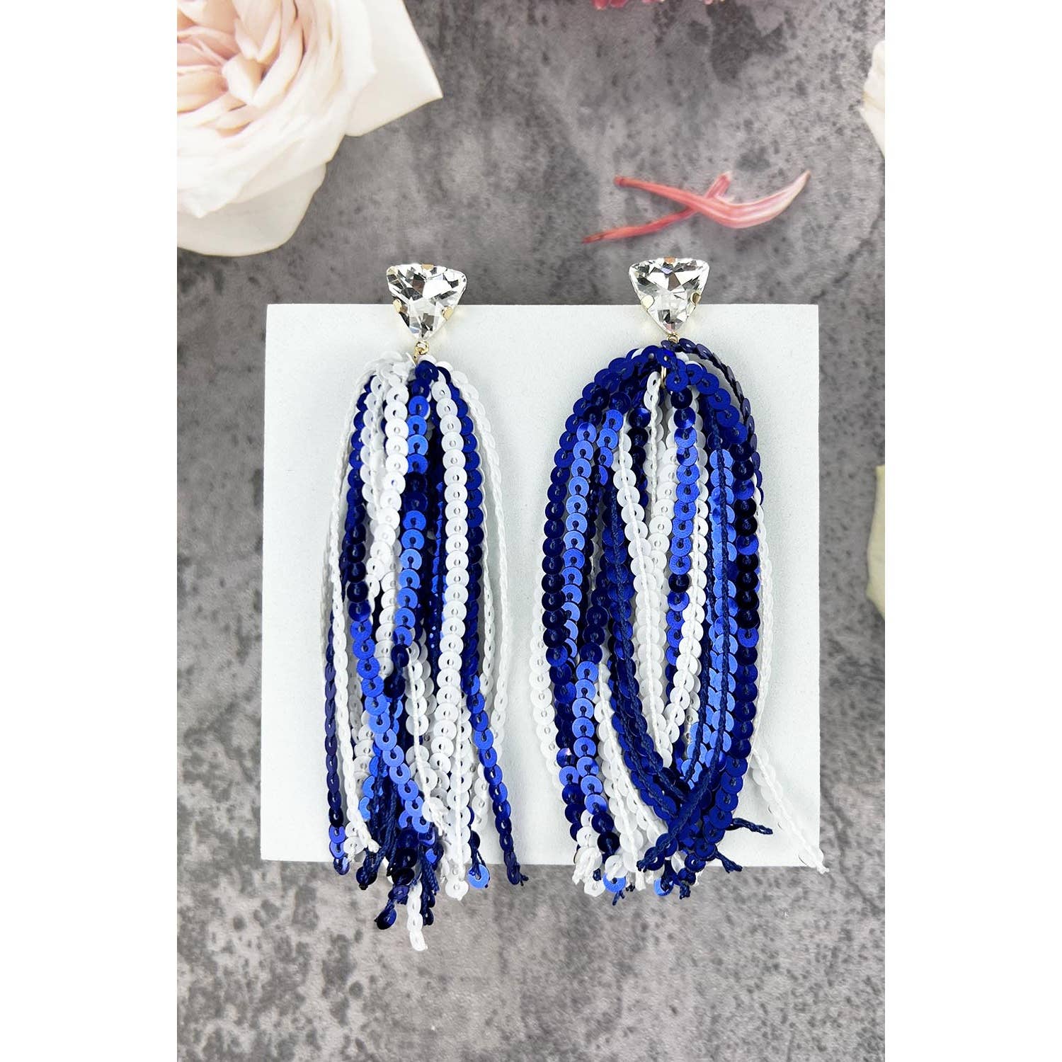 JHP Collection - Wholesale Dangle Earrings - GAME DAY SHINNY DROP SPORTS SEQUINS POST EARRINGS0