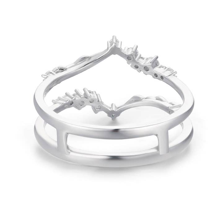 Azura Jewelry – Großhandel Verlobungsringe – Sonoran Sunrise Moss Achat Ringset aus massivem Weißgold10