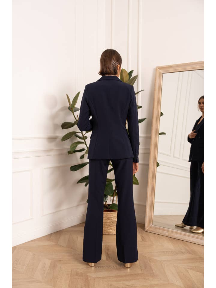 Attentif Paris - Vendita all'ingrosso Giacca elegante - Donna - Giacca aderente con bottone singolo, semplice - Collezione Timeless10