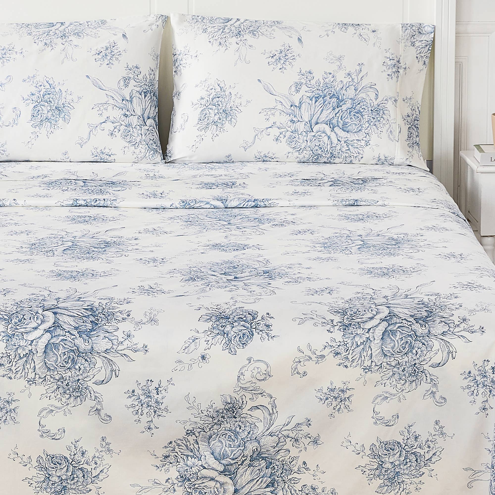 Mélange Home - Wholesale Sheet Set - Toile Printed Cotton Sheet Set8
