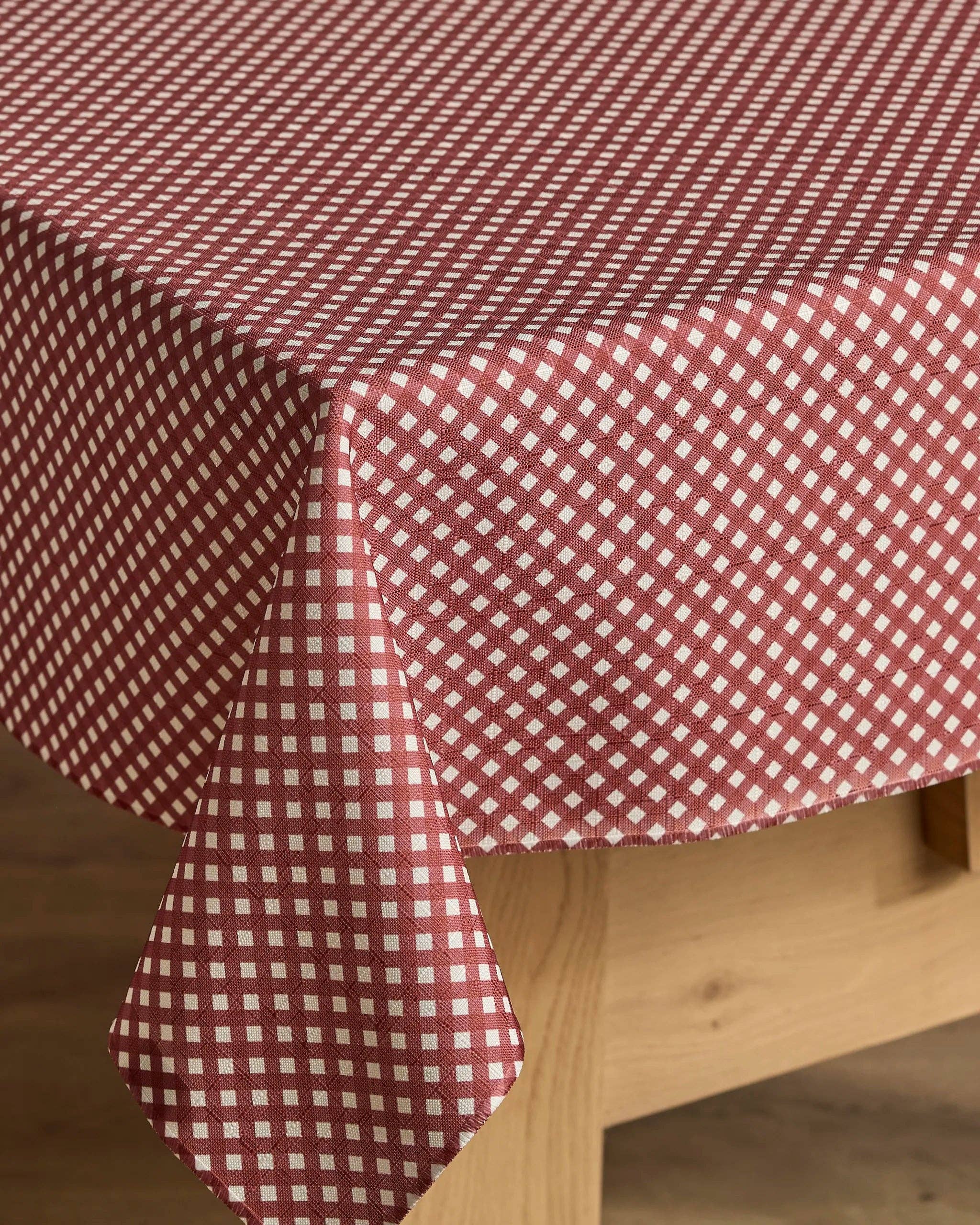 Geometry - Wholesale Tablecloth - Bramble Red Tablecloth2