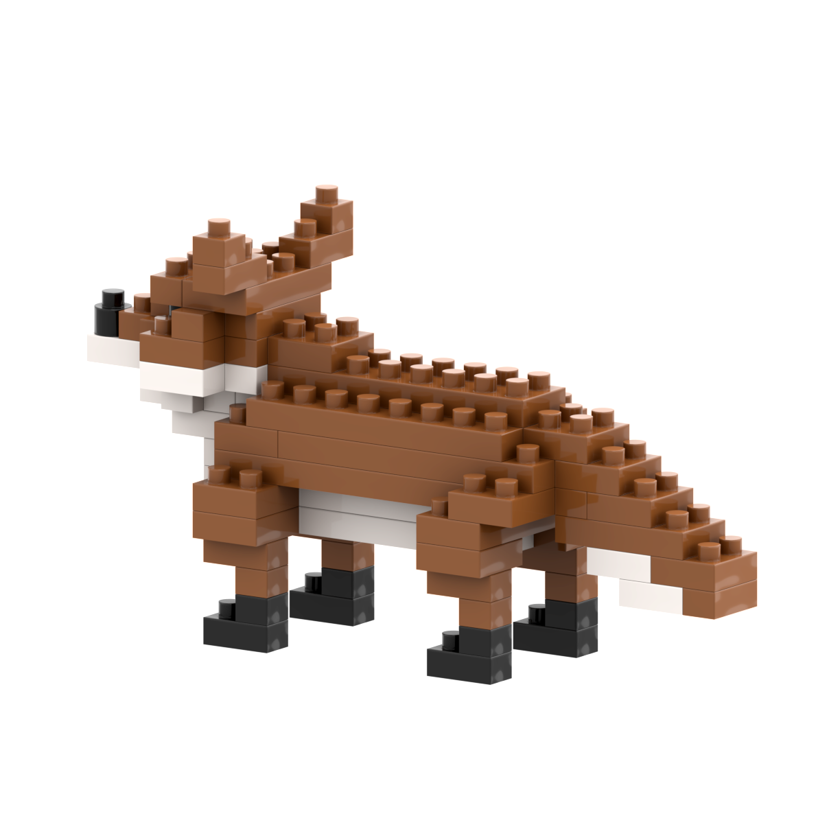 Brixies – Engroshandel Build-a-toy - Børn – Brixies ræv - byggesæt med 74 klodser1