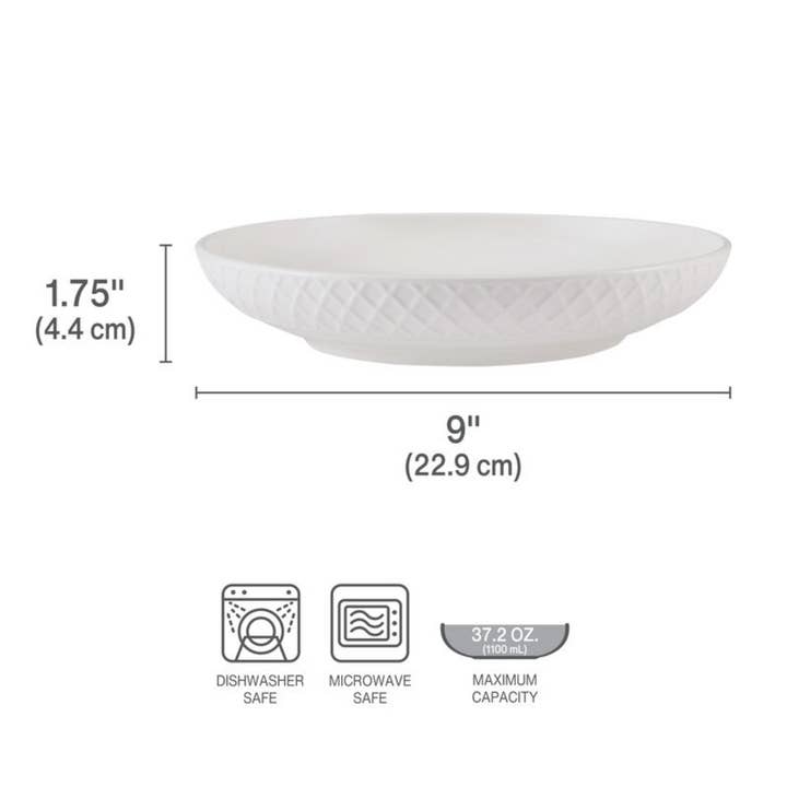 Fitz and Floyd® Mikasa® Pfaltzgraff® - Wholesale Bowl - Mikasa Trellis 9In Pasta Bowl S4 Brown Bx Pkg2