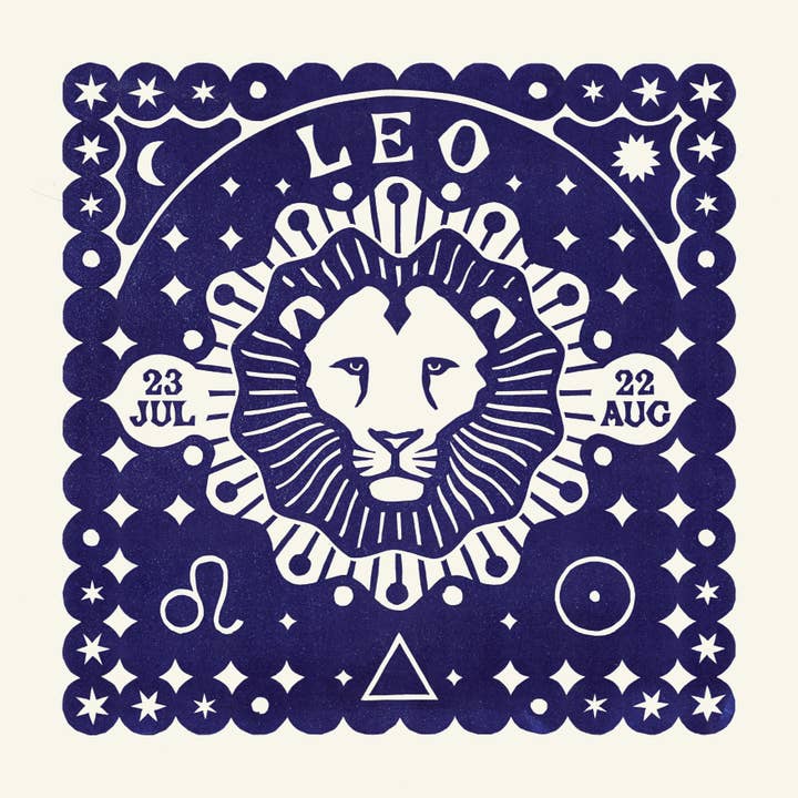 Leo Linocut for wholesale by Pressed and Folded