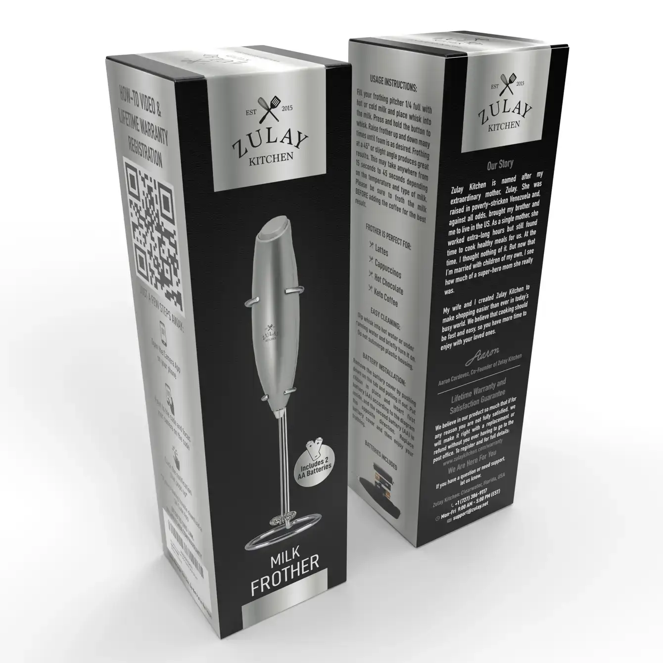 Zulay Kitchen - Wholesale Kitchen Tool/Gadget - Powerful Milk Frother Handheld by Milk Boss1