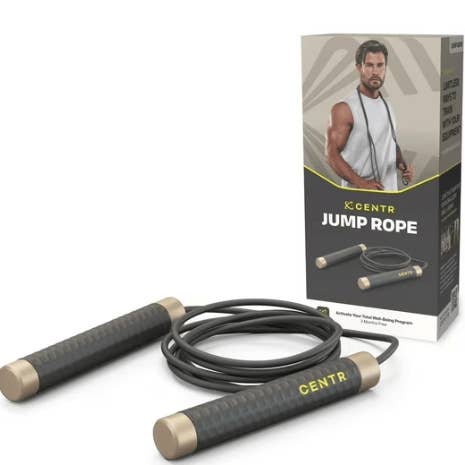 Centr di Chris Hemsworth Corda per Saltare per Allenamento Cardio, Lunghezza Regolabile + Abbonamento di 3 Mesi a Centr per la vendita all'ingrosso da parte di Naomi's Happy Place Shop