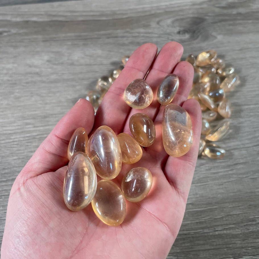 Keystone Crystals - Vendita all'ingrosso Pietra/cristallo spirituale - Quarzo Aura Arancione Mandarino Pietre Levigate - 1 LB All'ingrosso3