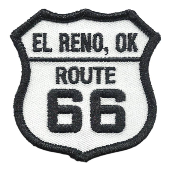 Parche de recuerdo de El Reno Ruta 66 Oklahoma - 10617 para venta al por mayor de Happy Wood Products