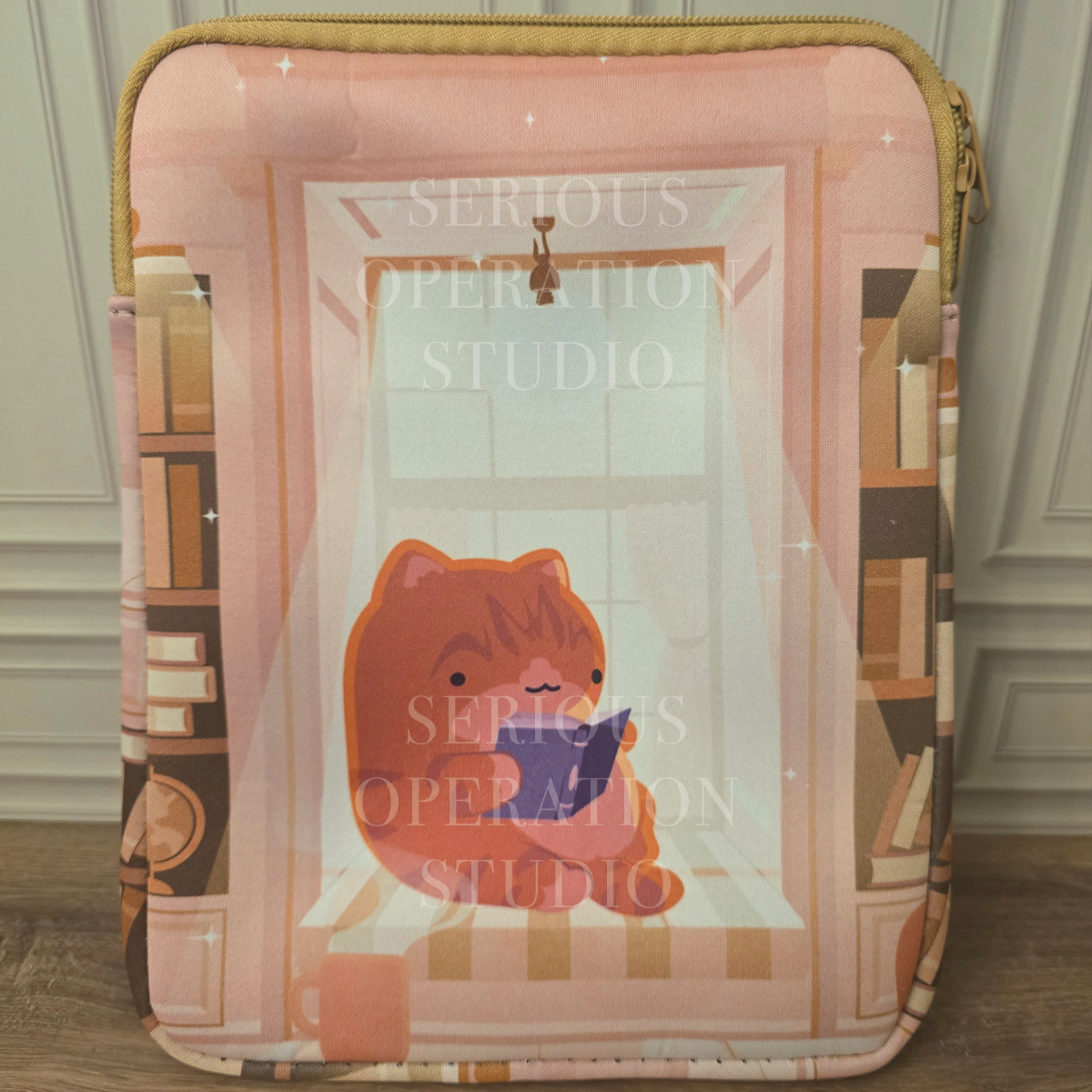 SeriousOperationStudio - Wholesale Book Holder - Cozy Nook Series Book+Tech Sleeve w/ Zipper & Front Pocket4