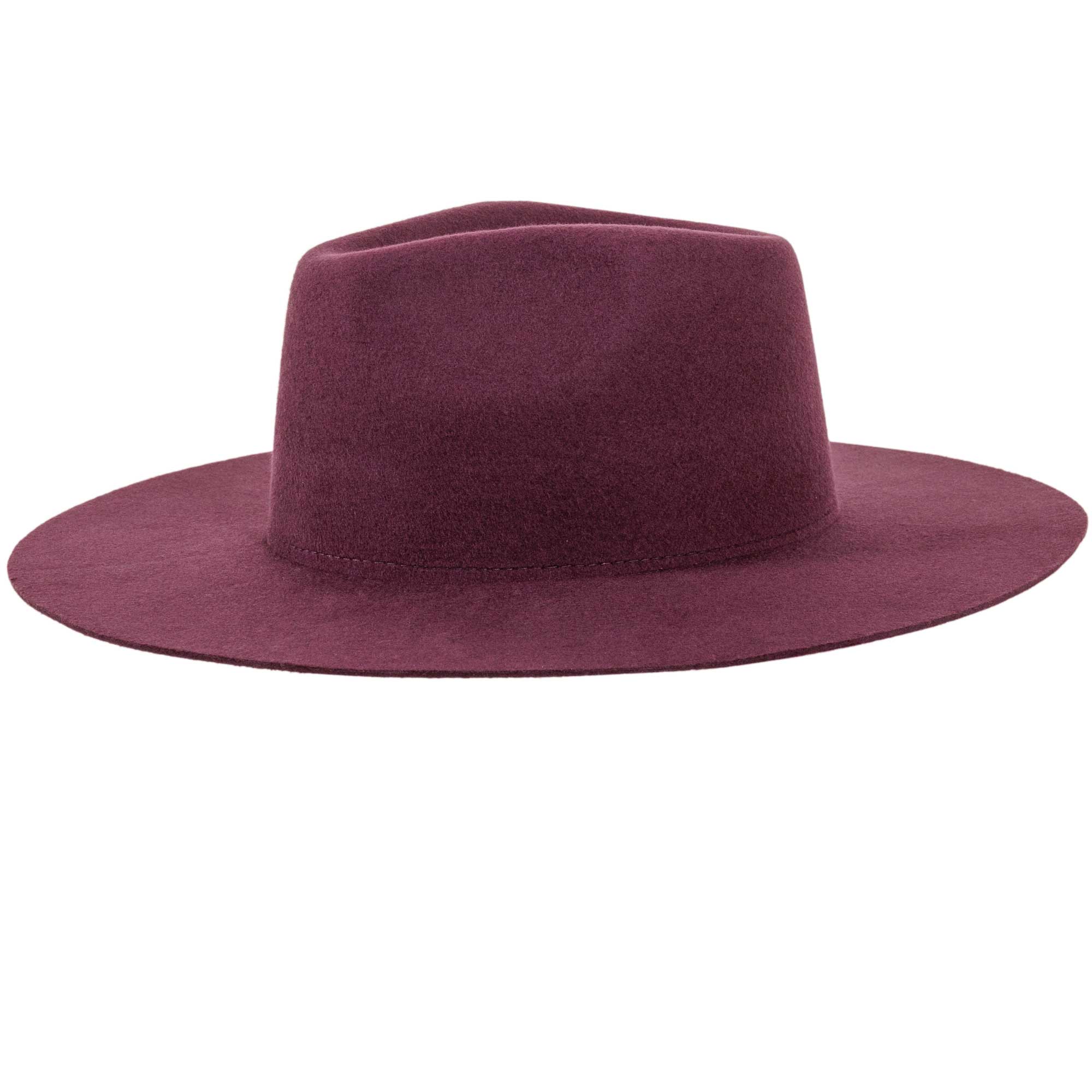 American Hat Makers - Wholesale Fedora - Uniseks - 100% wollen vilten hoed met platte rand - Stijl Rancher28