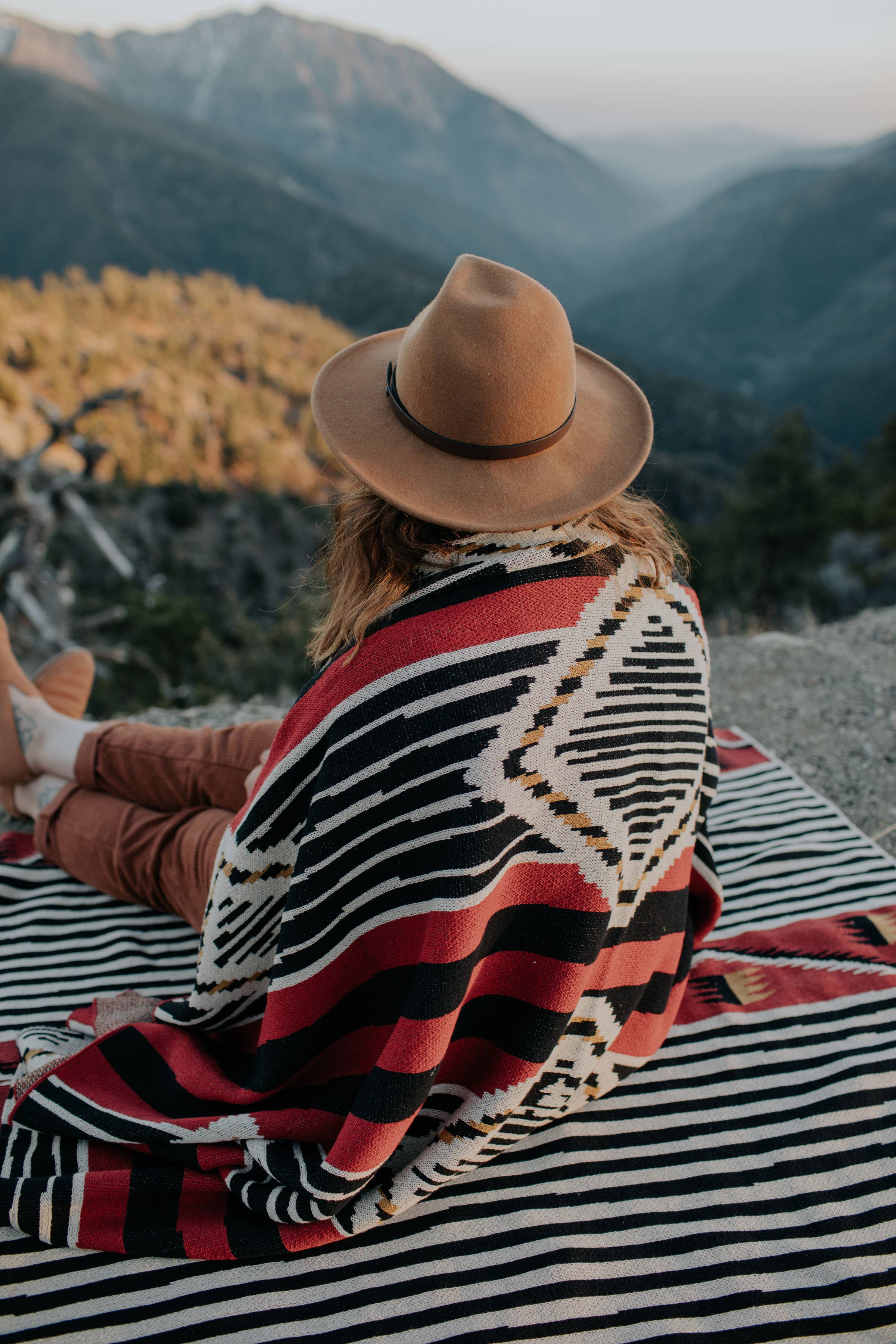 Red Cotton Sustainable Knit Throw Blanket | Holiday Gift - Terra for wholesale on Faire
