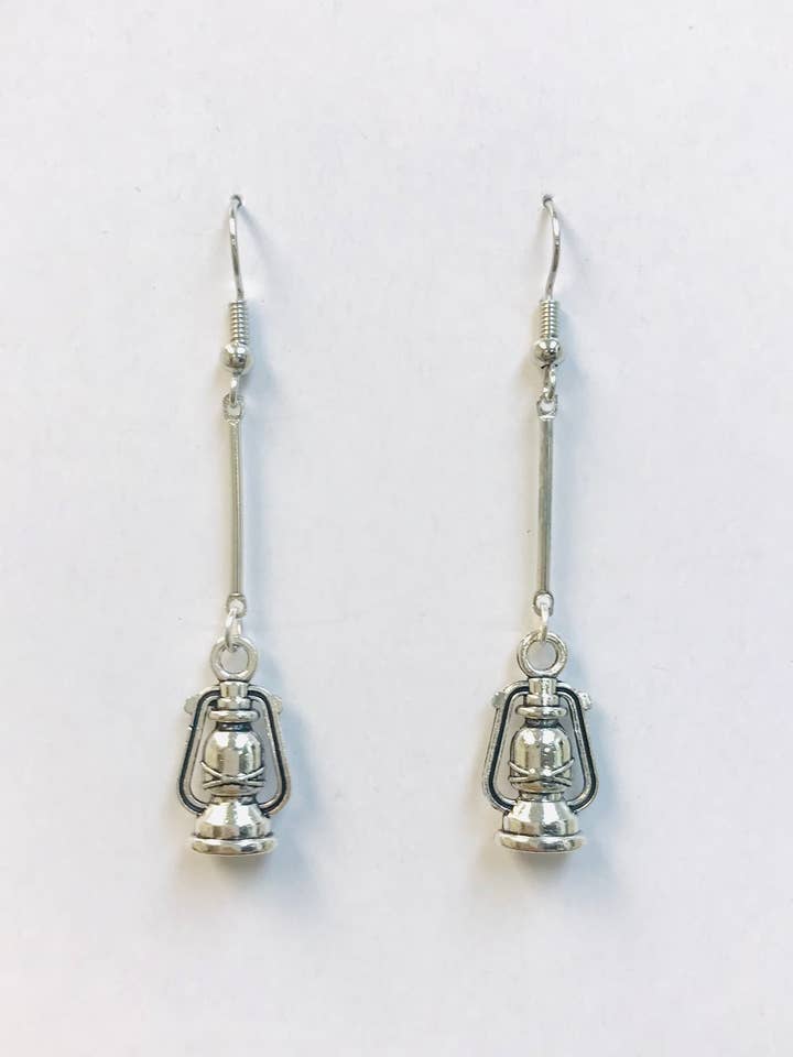 Lantern Earrings, Lamp Earrings, Camping Lantern Earring for wholesale by SimpleNGreat