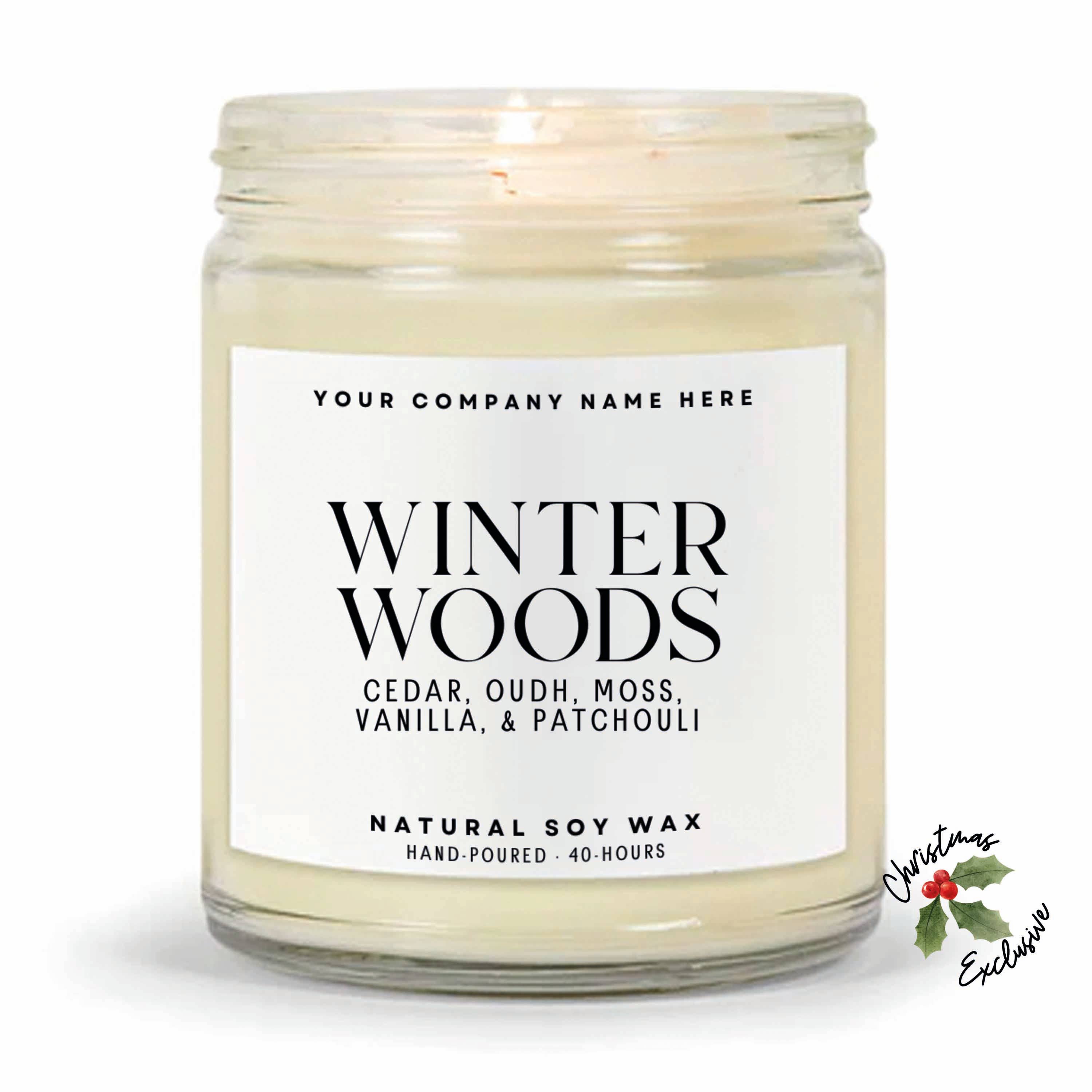 Candle Drop - Wholesale Jar/Filled Candle - Label Style 1 | Wholesale White Label Soy Candle | Clear Jar22