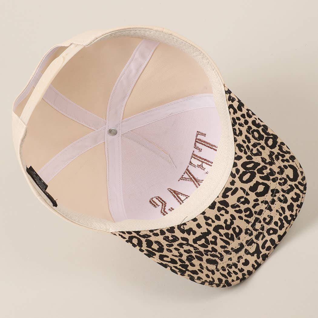 Fashion City - Wholesale Trucker Hat - Unisex - TEXAS Embroidery Leopard Two-Tone Trucker Hat11
