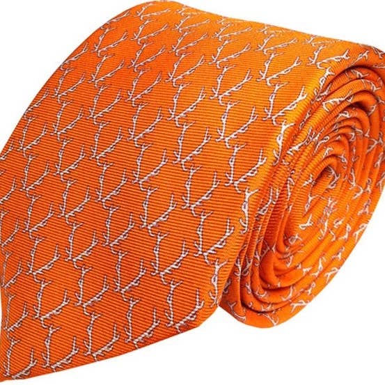 Buckwild Tie in Orange for wholesale by Lazyjack Press
