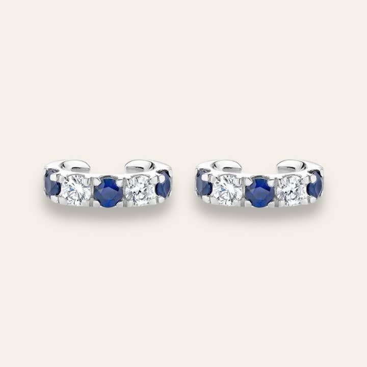 Sapphire Cz Ear Cuff Silver 💧 for wholesale by Georgina Nicol