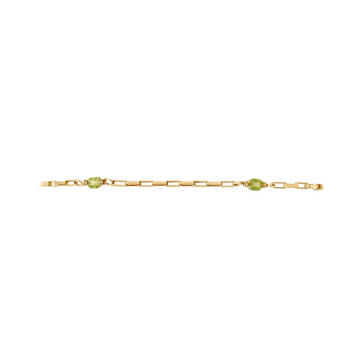 Aphrodite Bracelet - Peridot for wholesale by Anna Janelle Jewelry