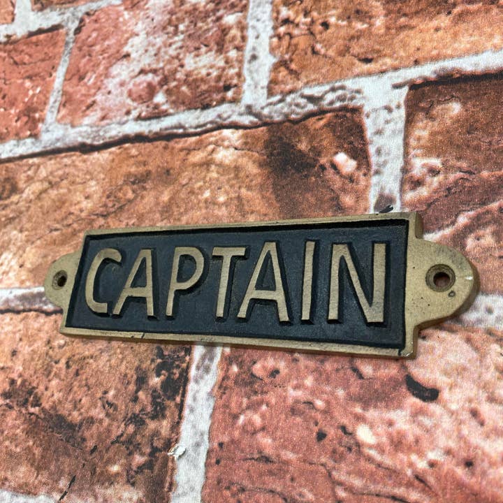 Captain - Metal Sign for wholesale by Minster Stylish Living Ltd