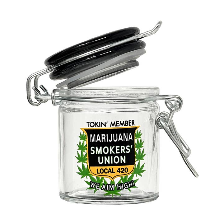 Mini Airtight Glass Stash Jar 1.5 oz - Smokers Union for wholesale by Ted Miller Innovation