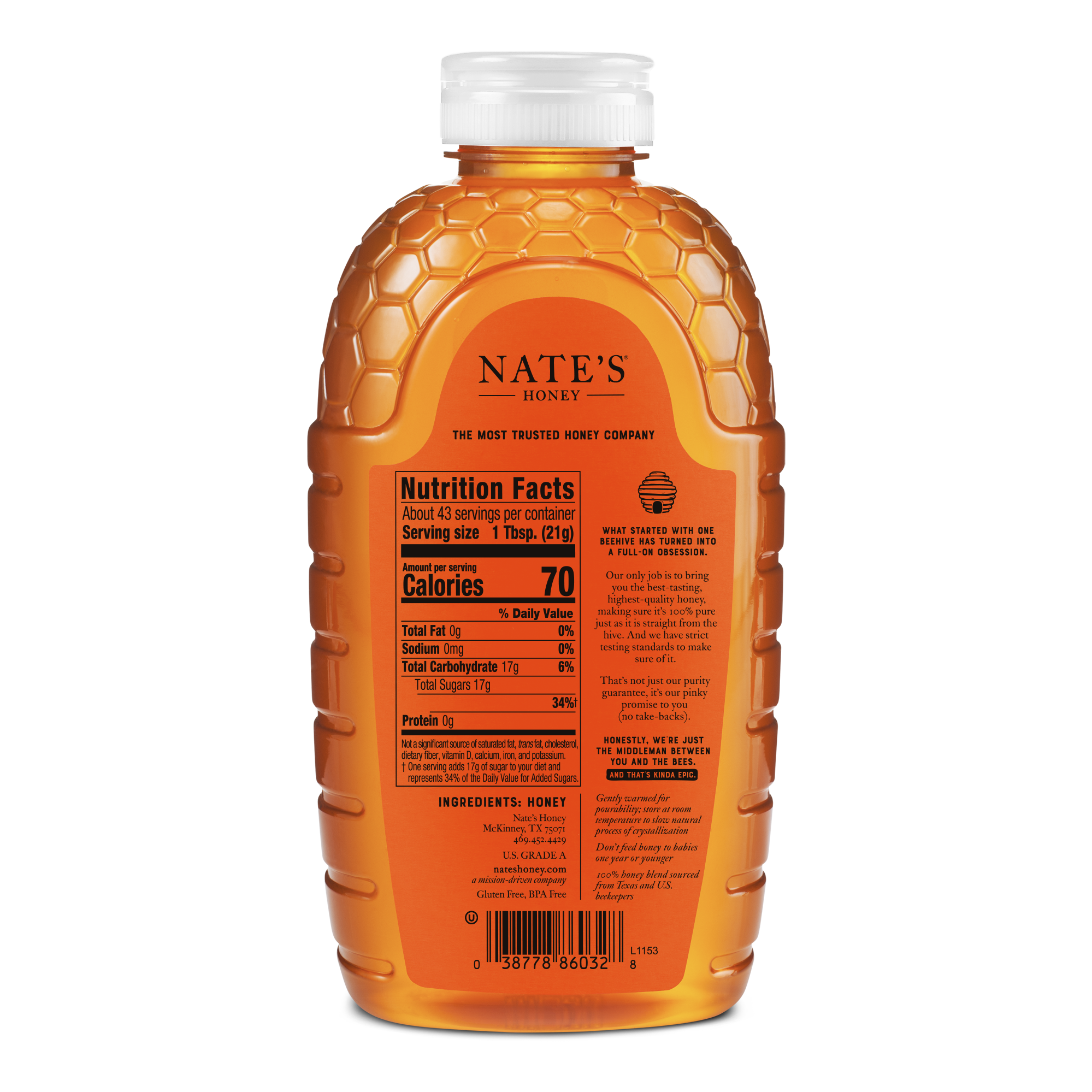 Nate's Honey - Wholesale Honey - Nature Nate's Raw And Unfiltered Texas Honey3