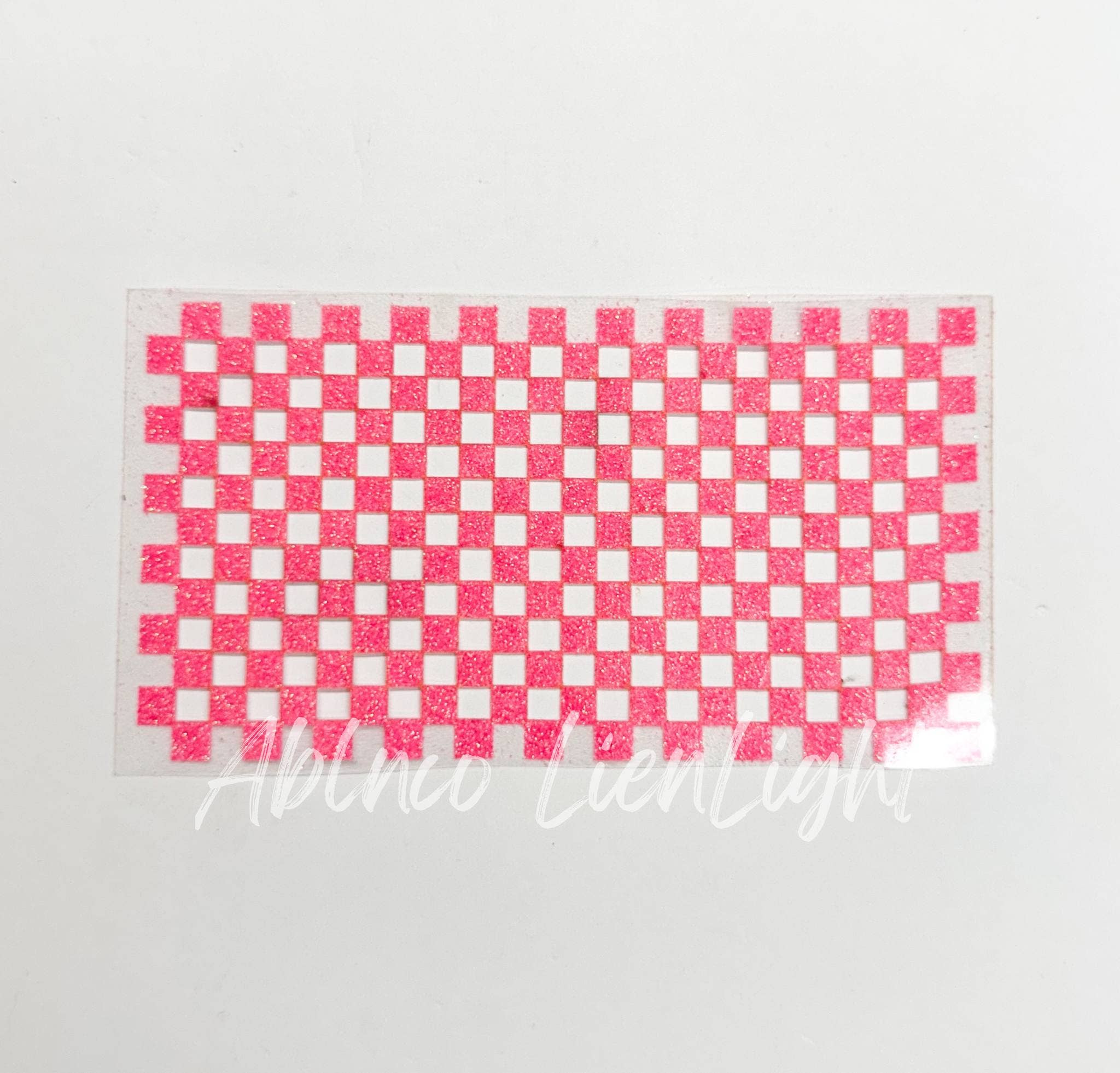 ABLNco - Wholesale Sublimation Transfer - Checkered HTV Glitter Trucker Hat Background Transfer1
