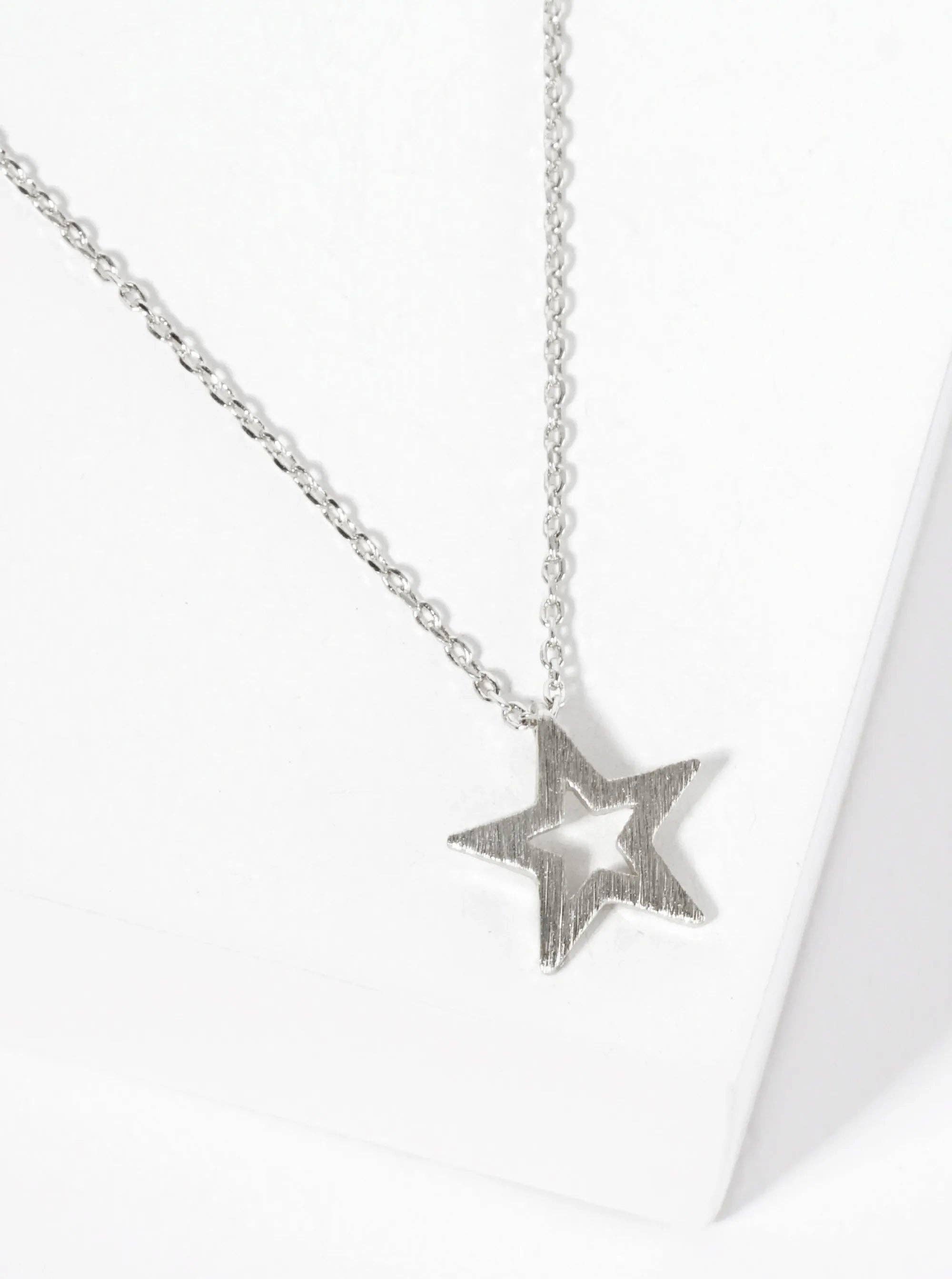 Wild Honey - Wholesale Pendant/Charm Necklace - 18K Gold Celestial Cut-Out Star Pendant Necklace4