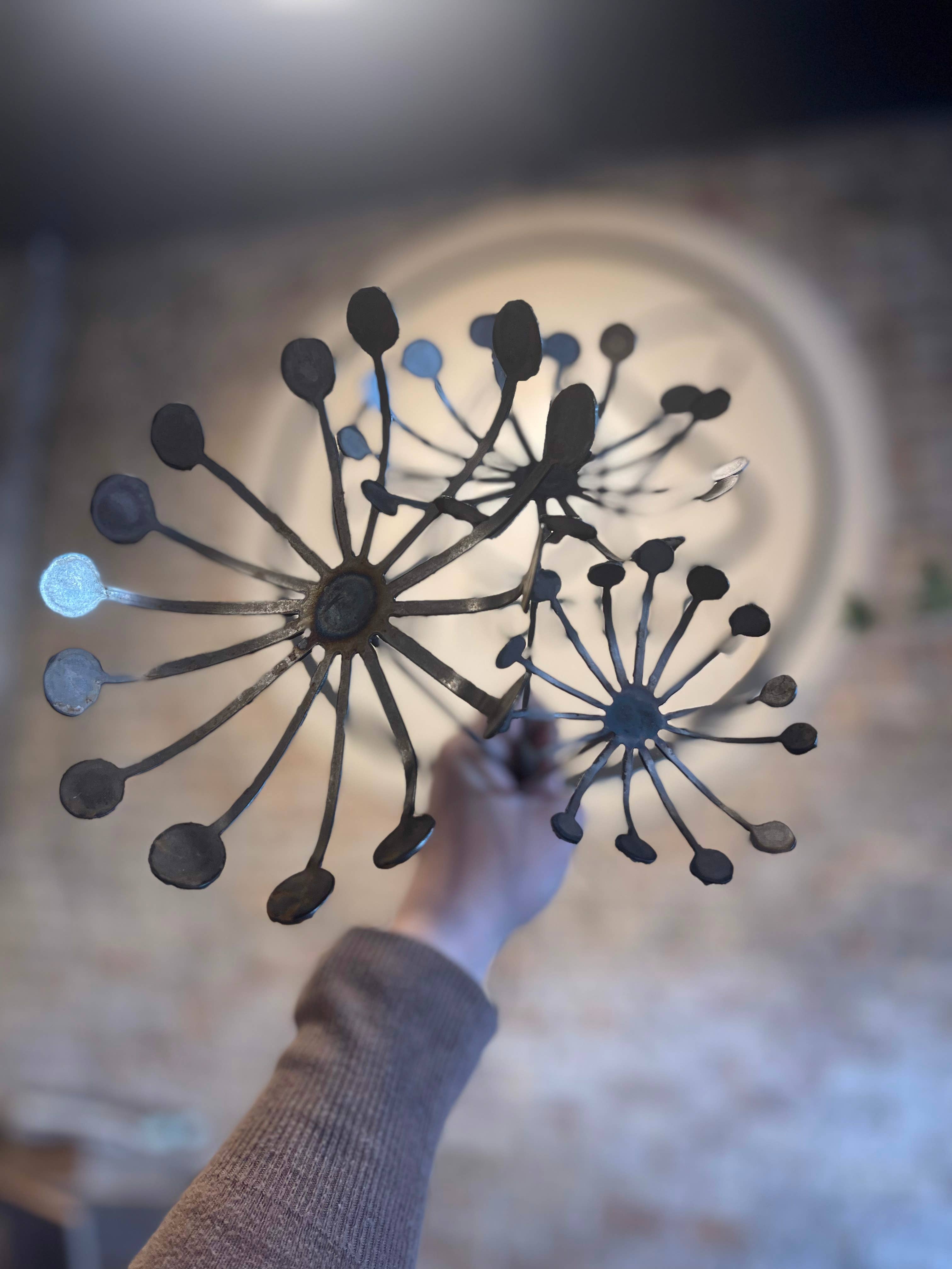 608 The Factory - Wholesale Garden/Lawn Stake - Metal Dandelion Wish Flower Set of 24 Flowers18