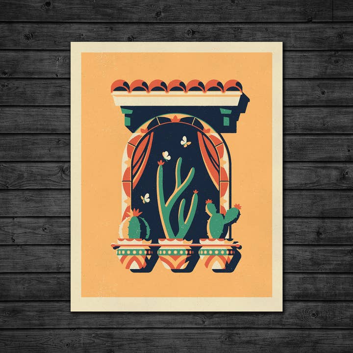 Veracruz - 11" x 14" Four-Color Screen Print for wholesale by DKNG Studios