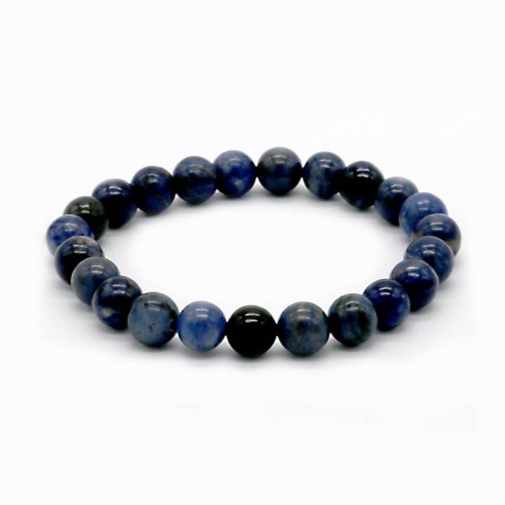Pulsera de Sodalita (8 mm) para venta al por mayor de Designs by Deekay Inc.
