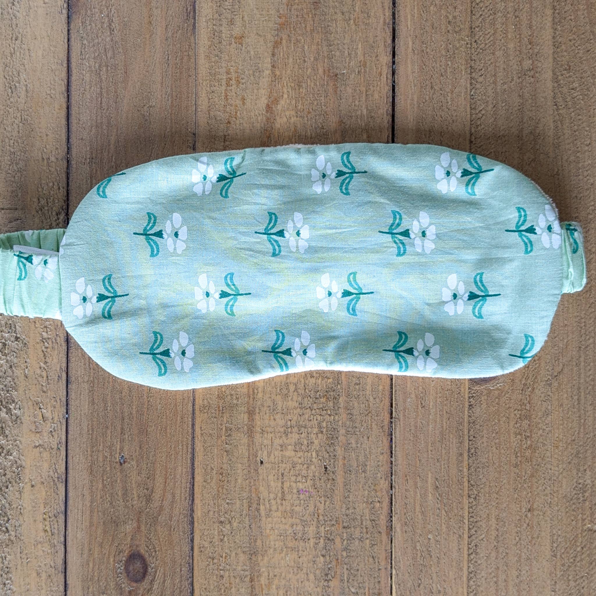 Shakti.ism - Wholesale Sleep/Eye Mask - Nepali cotton velvet sleep masks with floral design, green4