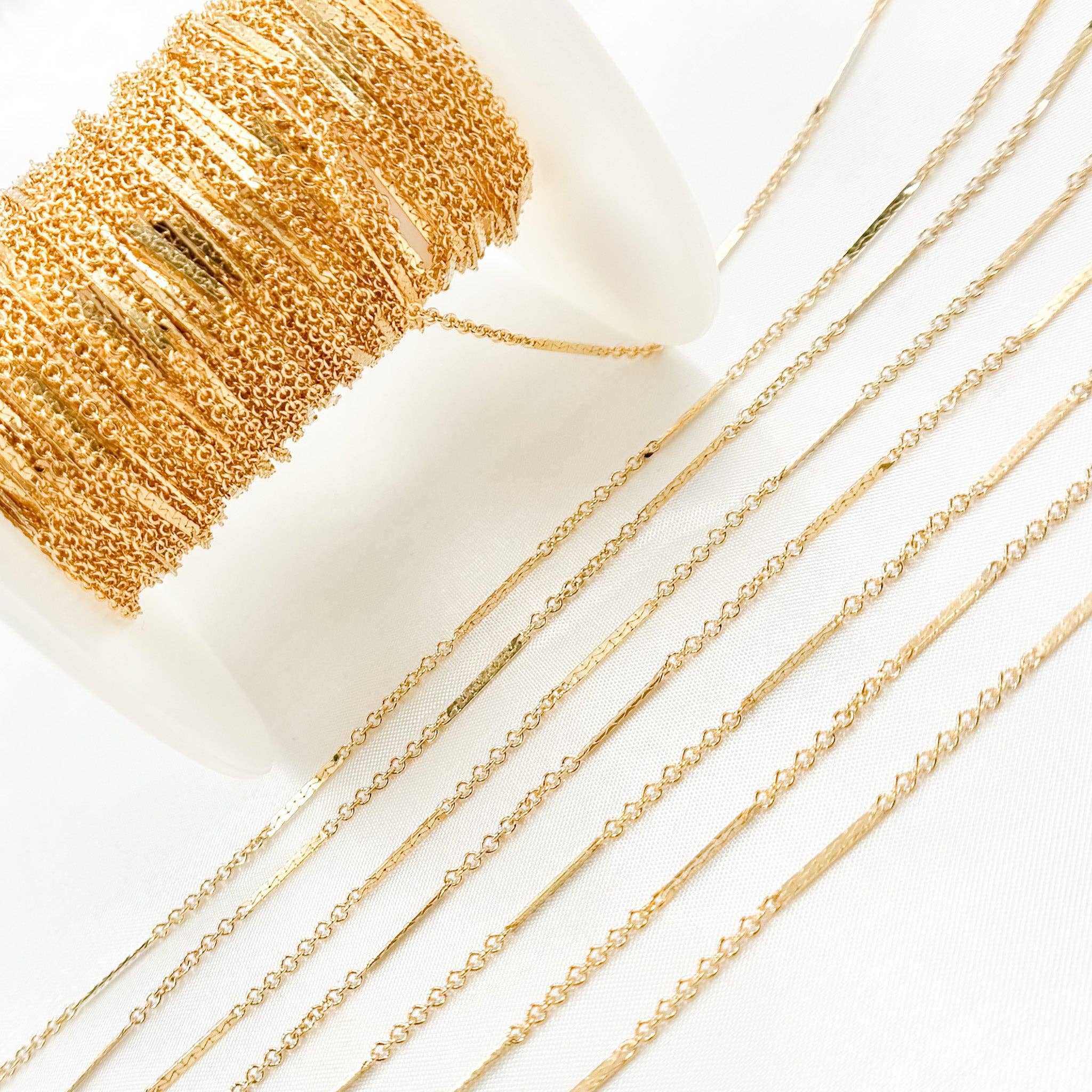 Jewels & Chains - Wholesale Link & Chain Necklace - 1399GF. 14K Gold-Filled Cable and Bars Chain5