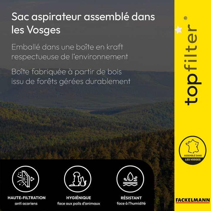 Zenker - Wholesale Vacuum cleaner - Set of 4 packs of 4 vacuum bags 64141 Rowenta TopFilter Premium5