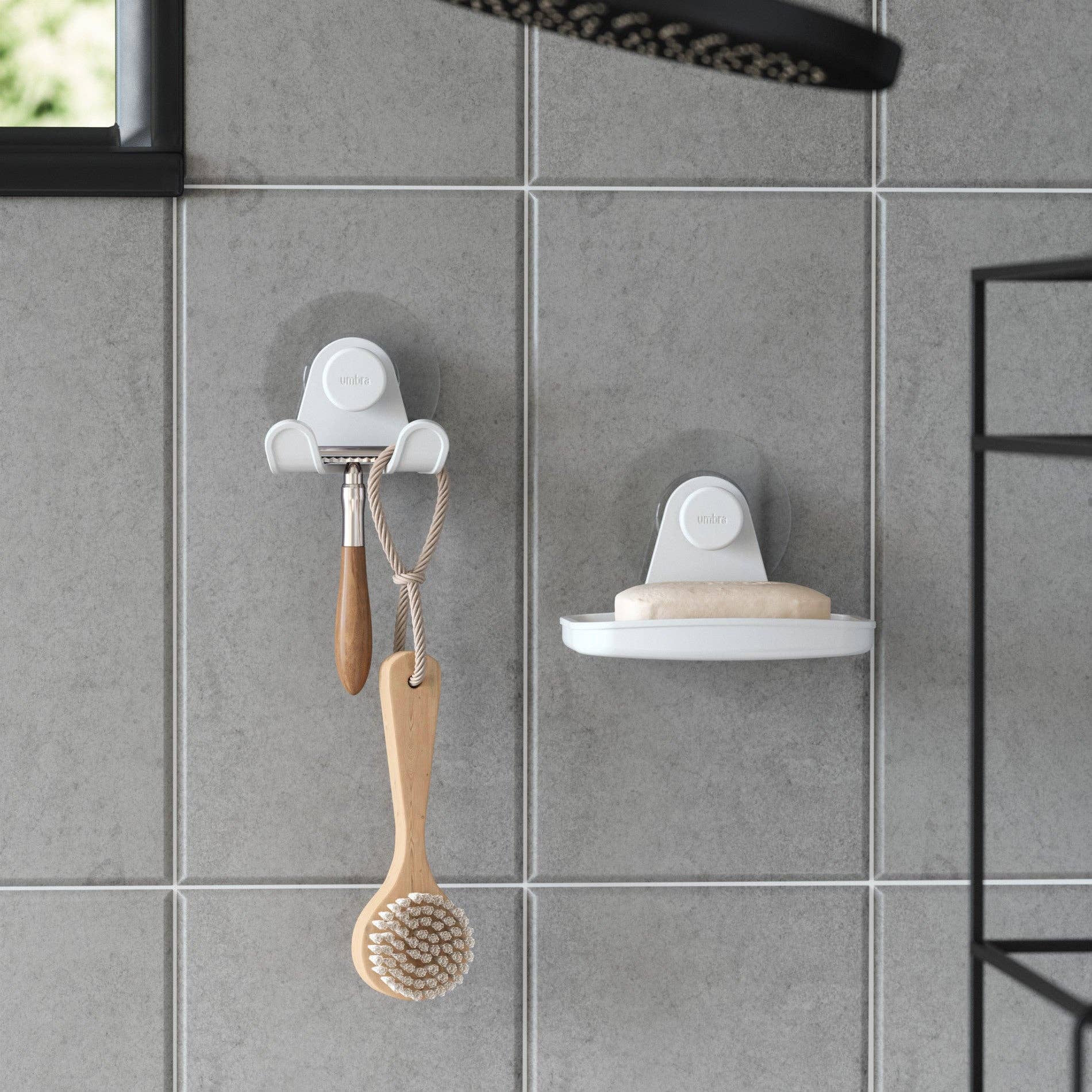 White Flex Adhesive Soap Dish for wholesale on Faire2