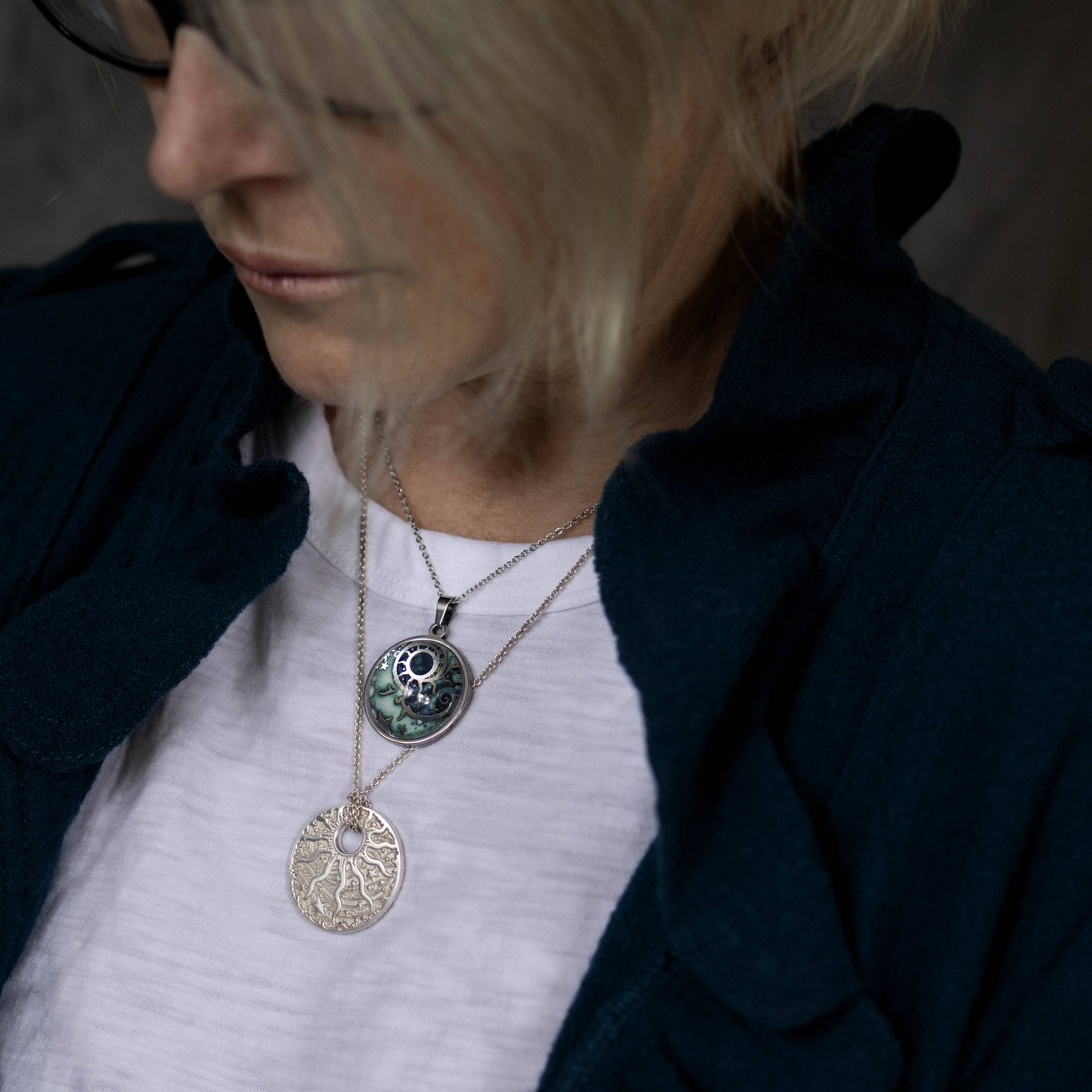 Liz Sabol Jewelry Art - Wholesale Halskettinghanger - Hemelzon hanger, 28mm5