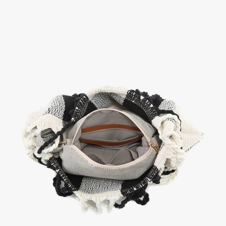 Jen & Co. - Wholesale Satchel - Women's - M2092 June Plaid Handwoven Satchel1