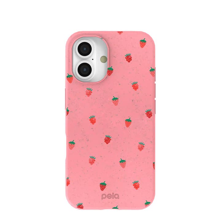 Bubblegum Pink Summer Berries iPhone 16 Case for wholesale by Open Mind Developments Corporation