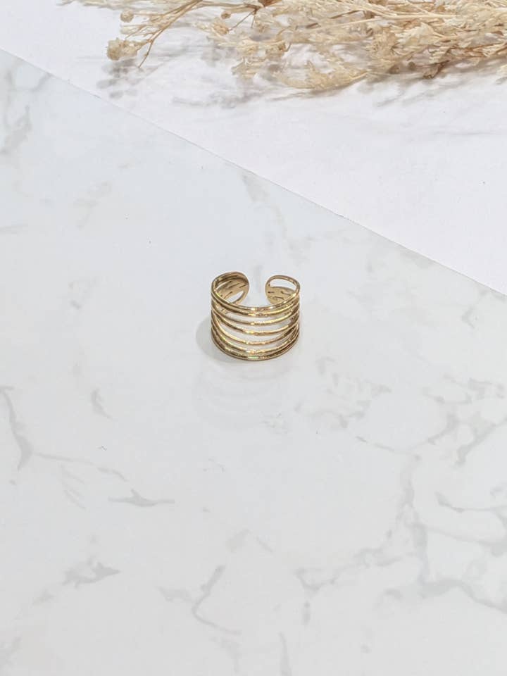 43620 Adjustable rings 7 thin connecting layers for wholesale by LOLO & YAYA