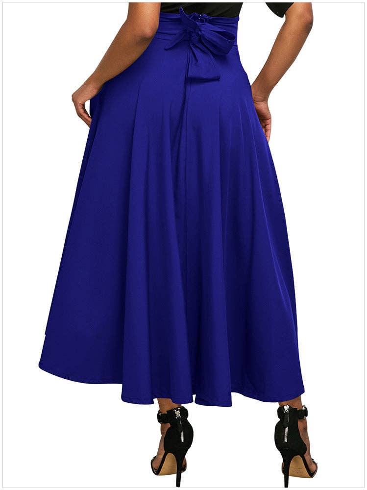 SALINA TRADING INC - Venta al por mayor Falda - Mujer - Falda de cintura alta casual de color sólido para mujer3