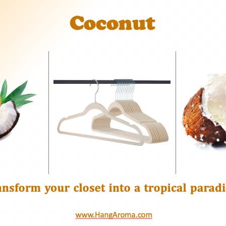 HangAroma - Wholesale Clothes hangers - Premium Non-slip Scented Velvet Hangers - Heavy Duty Clothes Hanger - Ultra Thin Space Saving 360 Degree 25 Pack Coconut1